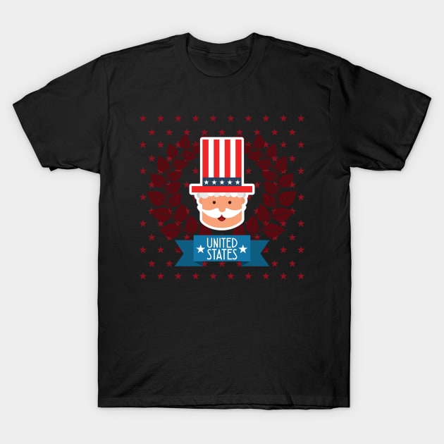 Uncle sam hat & United states flag | Gift idea T-Shirt by French Culture Shop